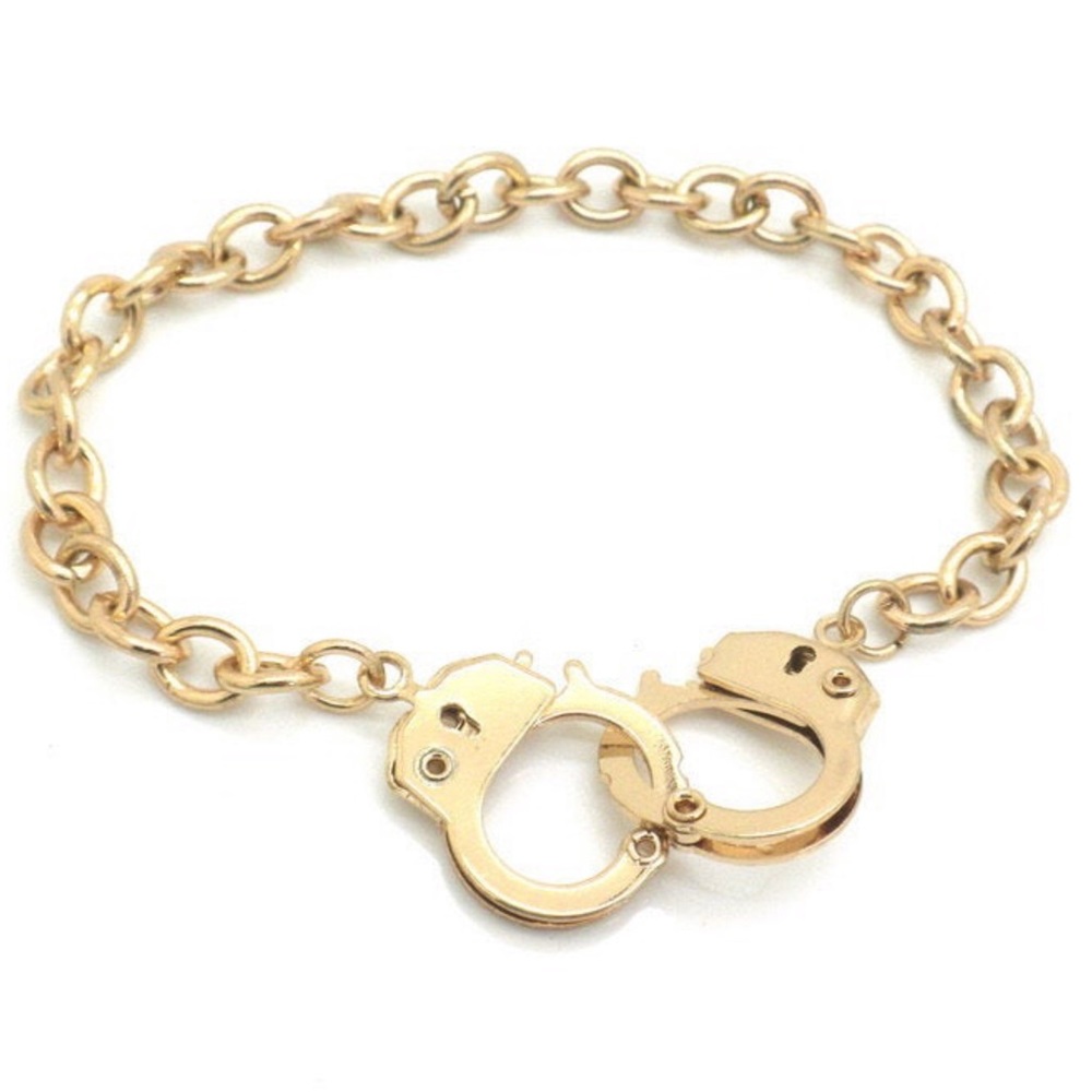 Gold Chain Handcuff Bracelet!